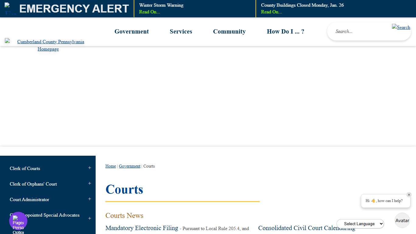 Courts Cumberland County, PA - Official Website